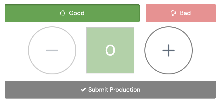 Reject production on the tablet