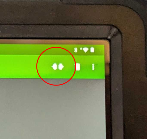 The connect icon in the Serial USB Terminal app